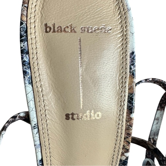 NEW Black Suede Studio Kris Ankle Strap Sandals in Python - Size EU37.5 US7 - Picture 9 of 13